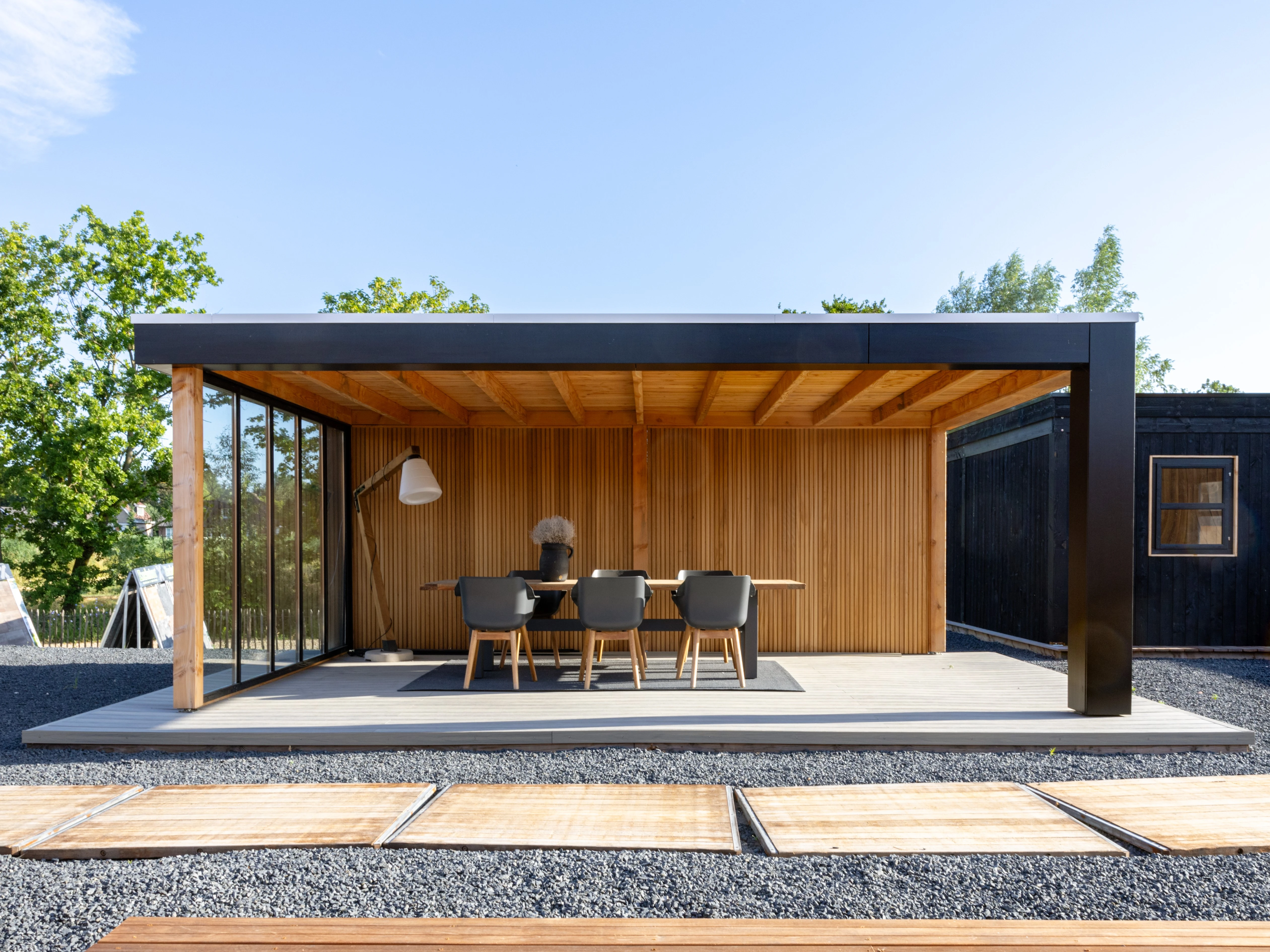 Thermowood Ayous Rhombusprofielplank Triple Rib 2.2 x 14.5 cm (22 x 145 mm) - Lengte 300 cm - Afbeelding 5